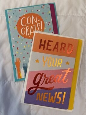 🌻 Bundle of 2 Hallmark Congratulations Cards